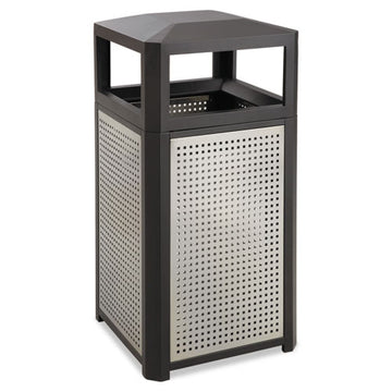 Safco® Evos Series Steel Waste Container, 38 Gal, Black freeshipping - TVN Wholesale
